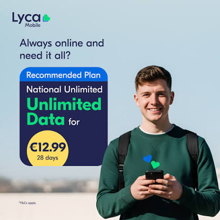 Lyca Mobile — Go Unlimited €10/28 dias